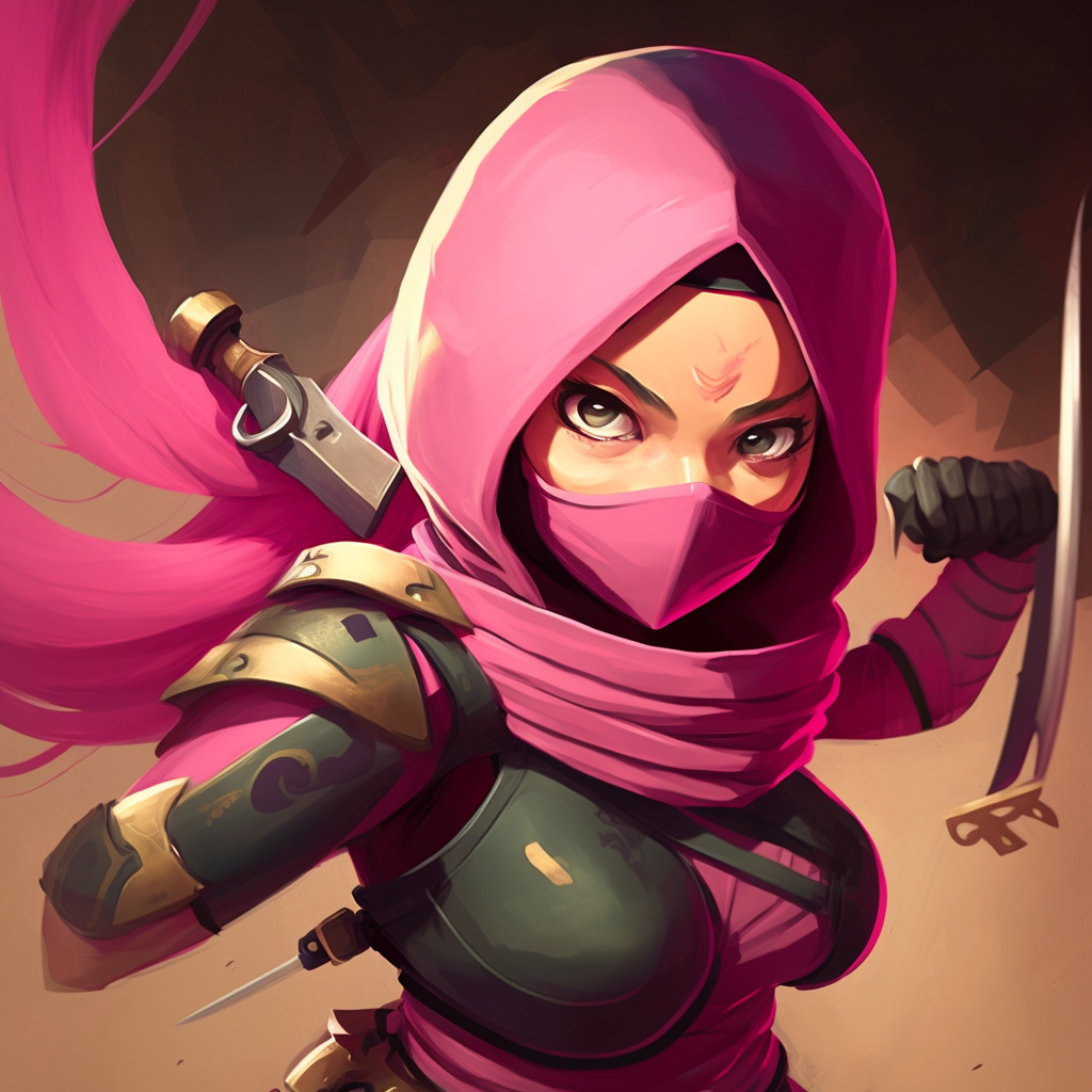 Female ninja with warrior