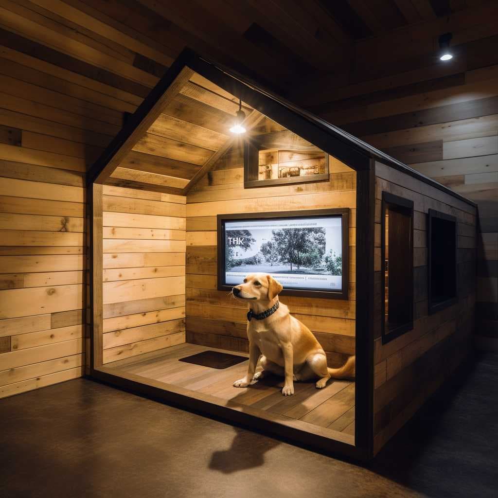 Cinema Canine Retreat: A Dog House with Built-In Projection Screen