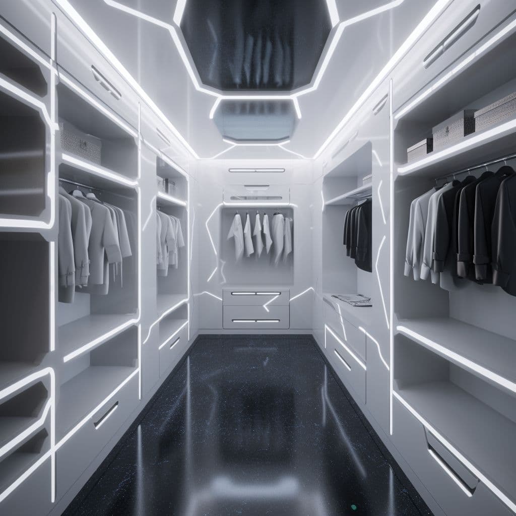 Future luxury walk-in closet