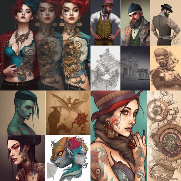 Creative beat'em up game characters