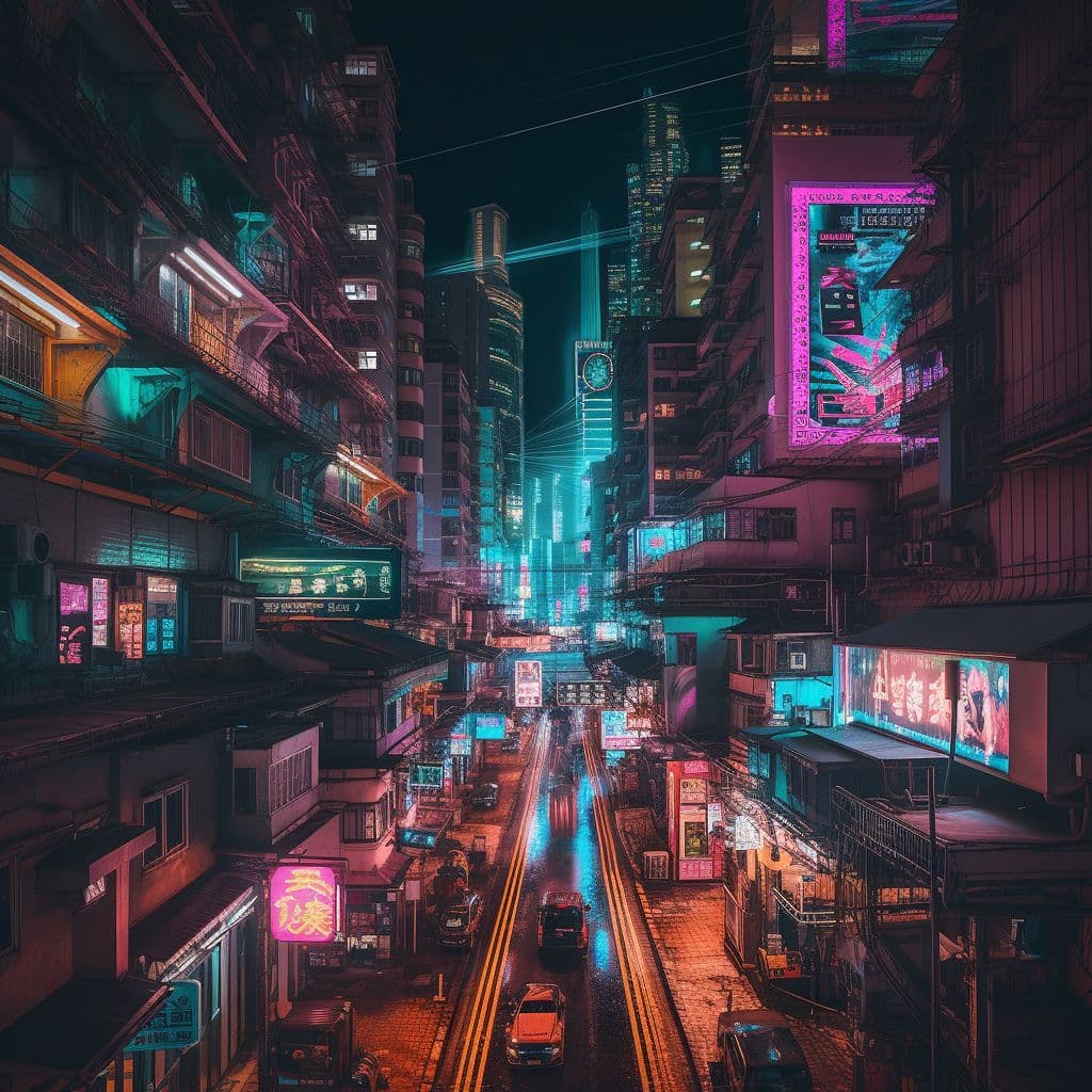 Neon-Lit Cityscapes