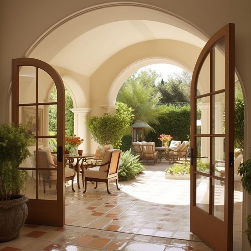 Arched Passages: Seamless Indoor-Outdoor Living