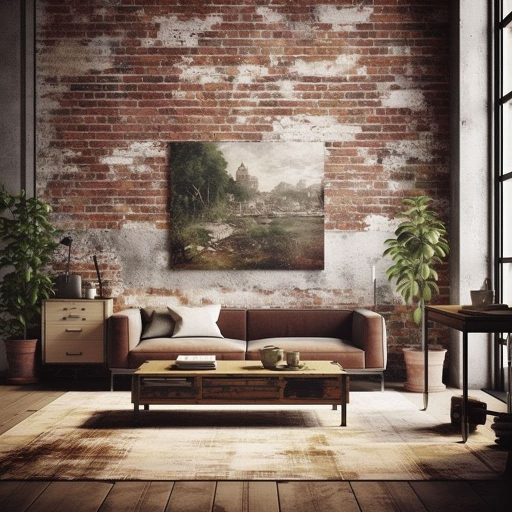 Exposed Bricks: Raw Charm with a Touch of Warmth