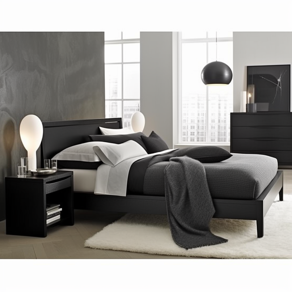 Sleek Minimalism: Redefining Black Bedroom Elegance