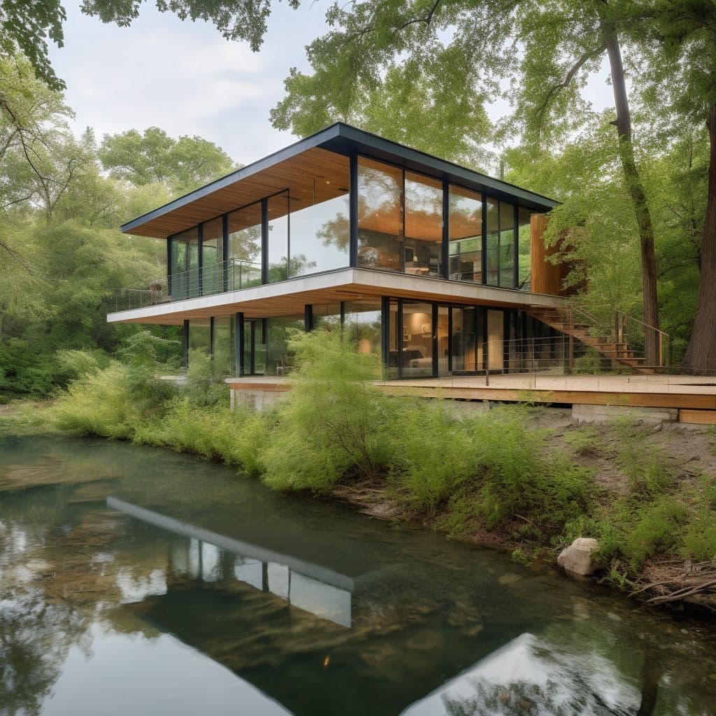 A Reflective River Dwelling