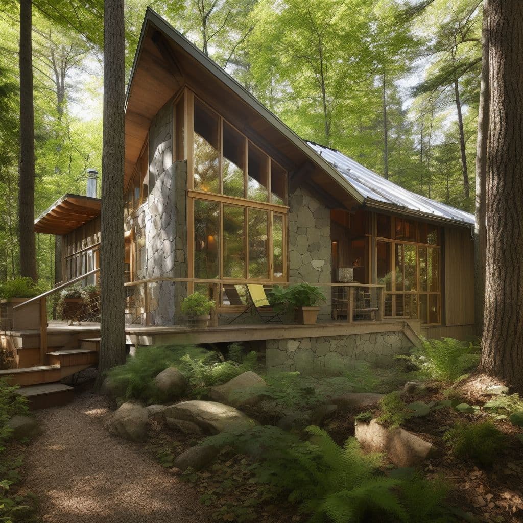 Secluded Cabin: A Harmonious Home in the Forest